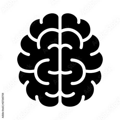 Brain, mind or intelligence flat icon for apps and websites 