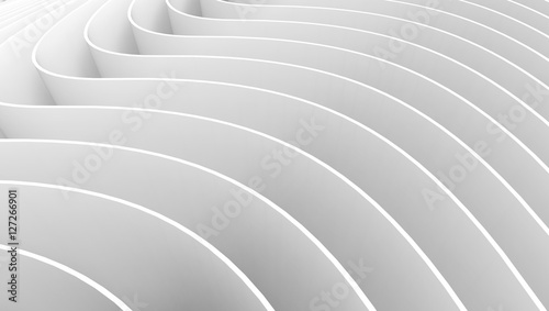 3D rendering wavy paper sheets