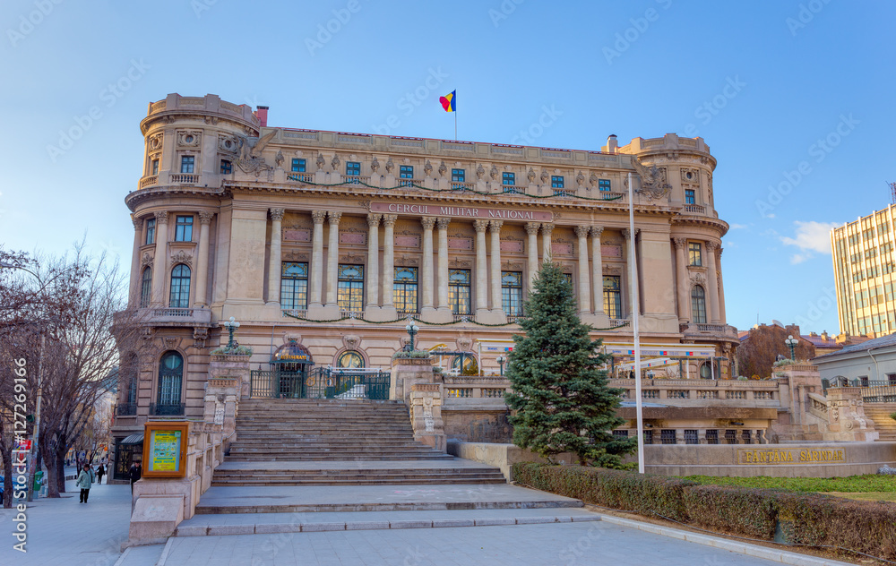 Obraz premium Palace of the National Military Circle, Bucharest, Romania