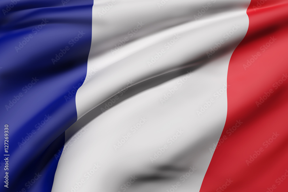 Obraz premium France flag waving