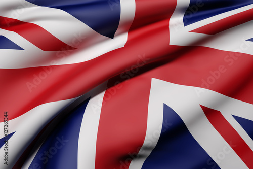 United Kingdom flag waving