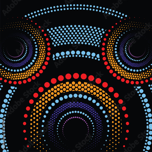 Aboriginal art vector painting.