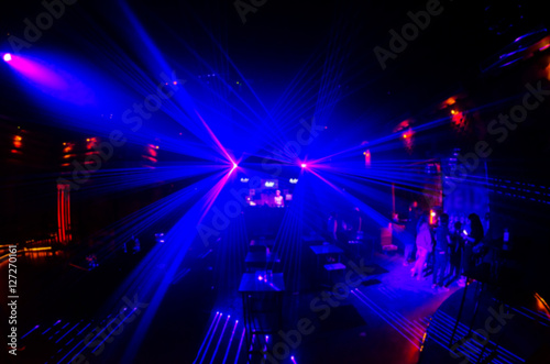 blur Abstract image of disco lights.lights in club party. © kowit1982