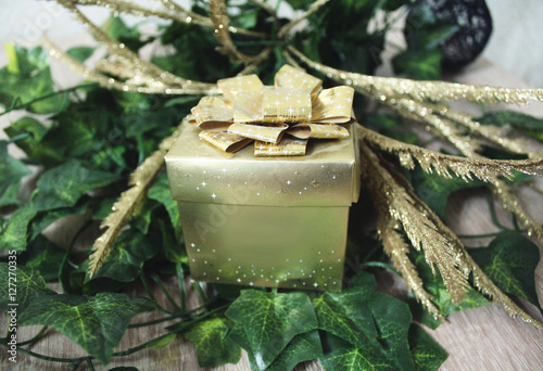 Golden box gift
