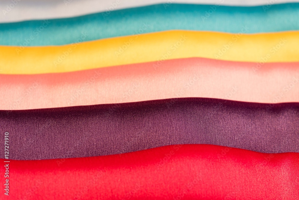 Colorful silk fabric