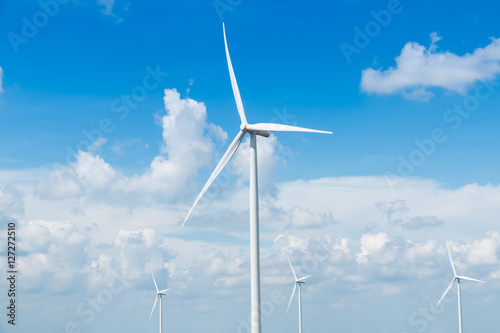 wind turbines generating electricity