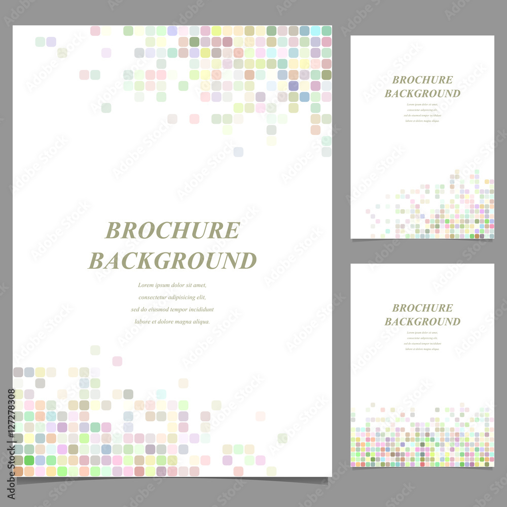 Colored abstract square mosaic brochure design