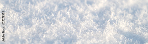 snow crystals macro, shallow depth of field, suitable for header or banner