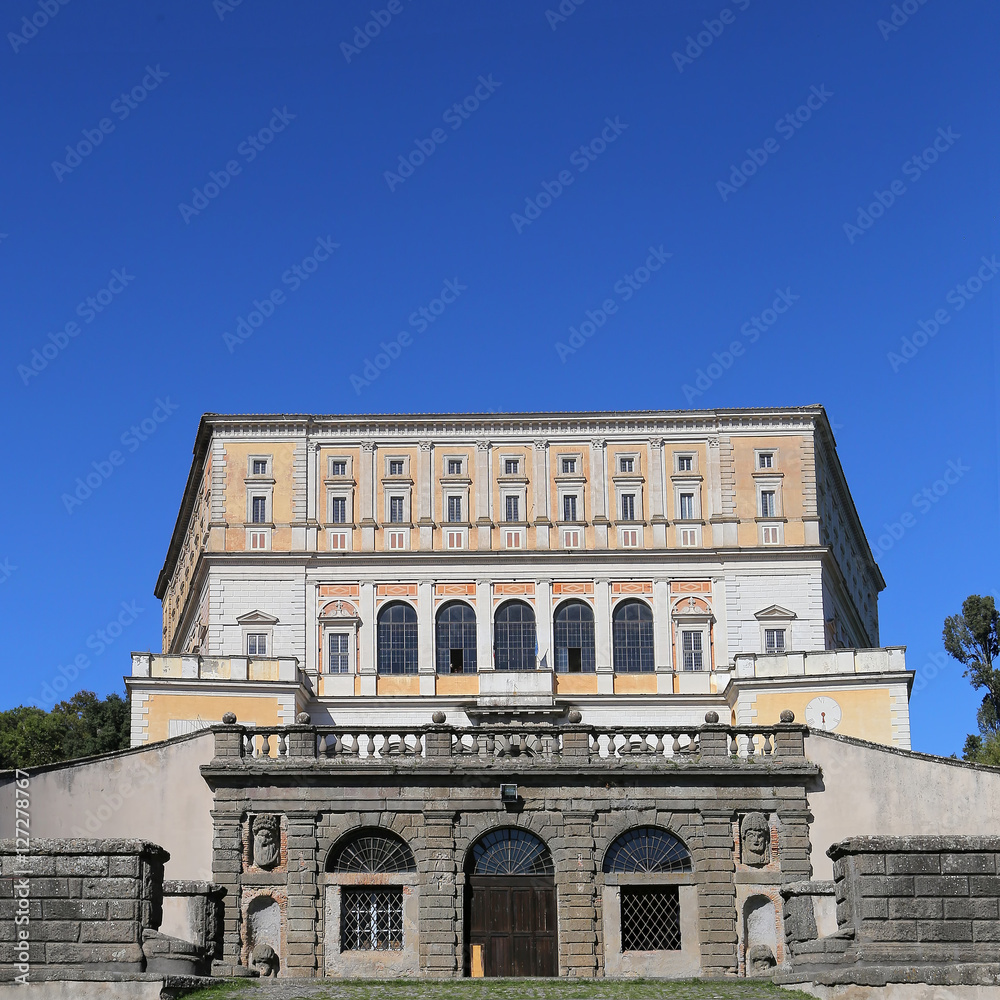 CAPRAROLA, ITALY - OCTOBER 16, 2016: A visit at Villa Farnese (in italian Palazzo Farnese), a massive Renaissance and Mannerist