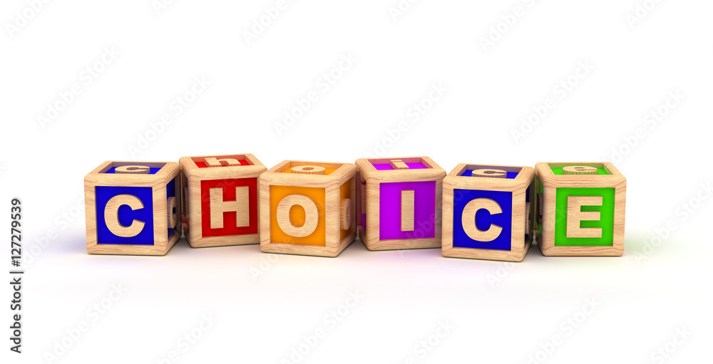 Choice Text Cube Choice Text Cube