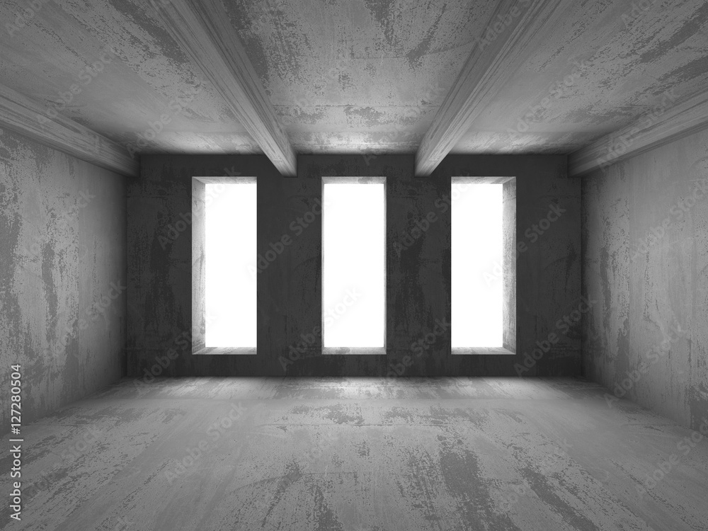 Fototapeta premium Abstract Empty Concrete Wall Room Interior Background
