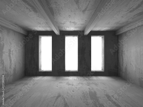 Abstract Empty Concrete Wall Room Interior Background