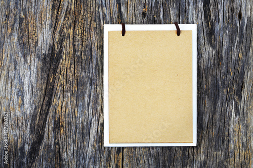 Notebook on wooden table