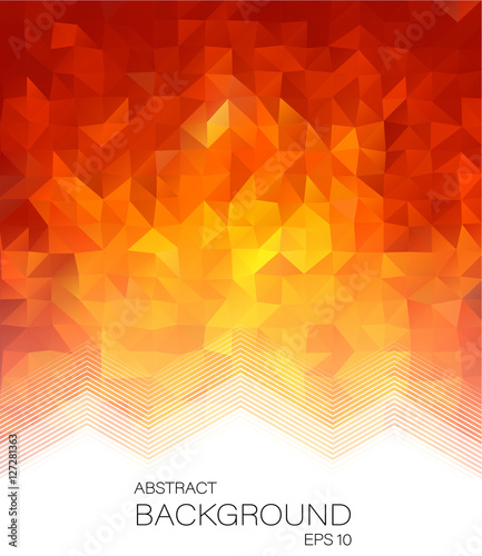 Red low poly style letterhead graphic design template document
