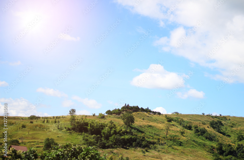 Mountains Landscape With Blue Sky In Summer