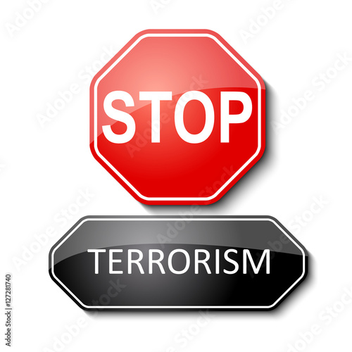 Stop terrorism sign