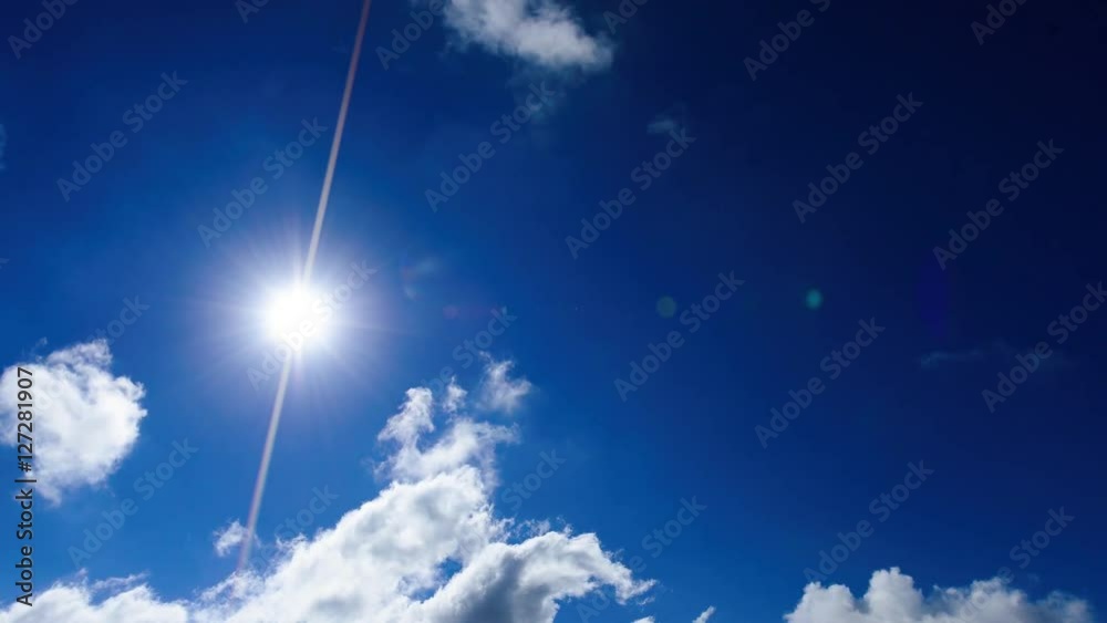 青空と太陽と雲 青空と太陽と雲