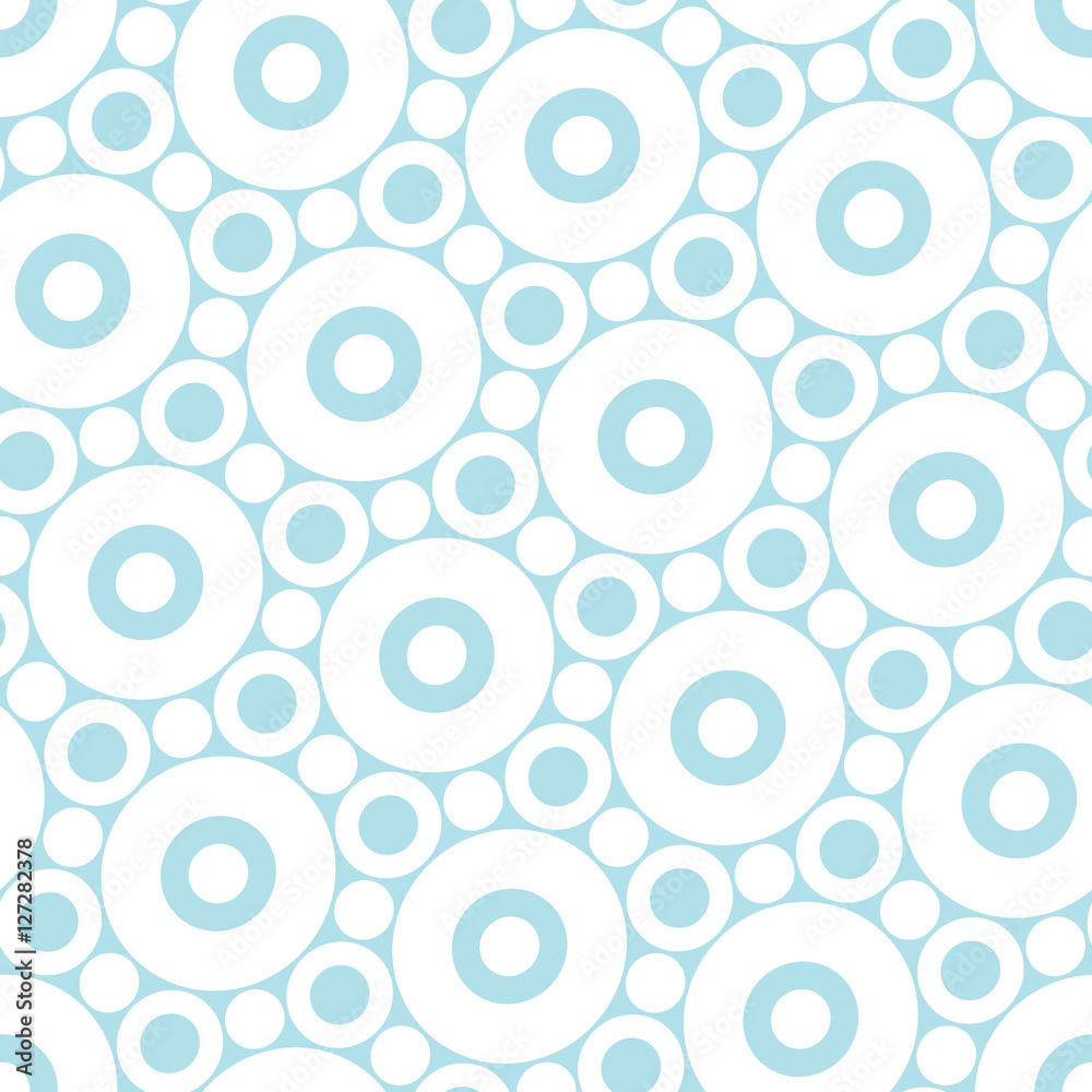 Abstract geometric hipster fashion pillow blue circles pattern