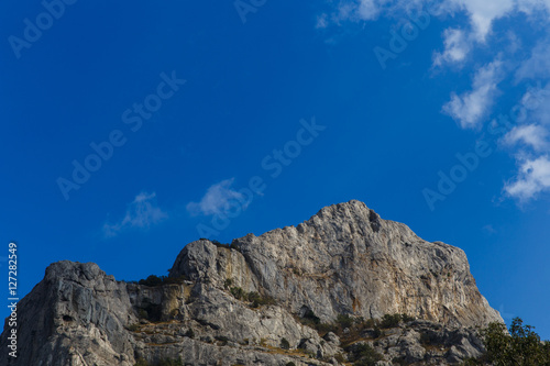 Mountain background of blue sky