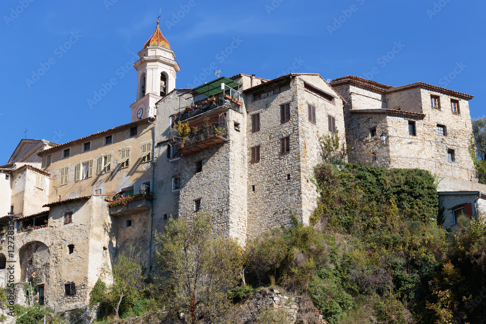 Mountain old village Luseram, Provence Alpes Cote d'Azur, France Mountain old village Luseram, Provence Alpes Cote d'Azur, France