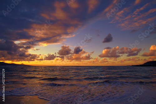 colorful sunset over Las Canteras