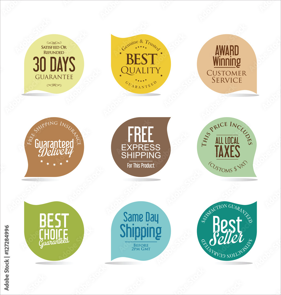 Obraz premium Set of modern sale stickers