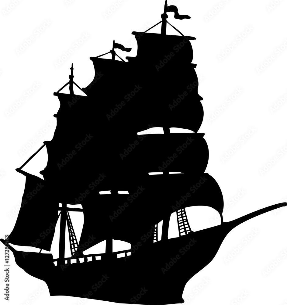 帆船のシルエット Stock Vector Adobe Stock