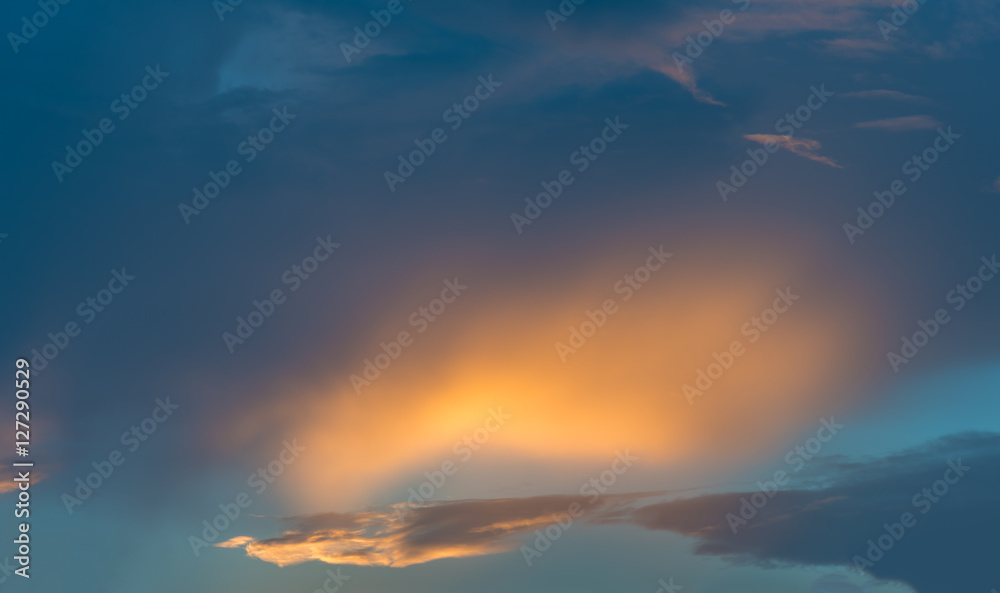 image of sunset sky for background.