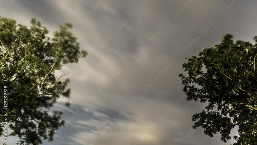 Zeitraffervideo Sterne am Himmel mit Wolken und Bäumen auf Fehmarn Zeitraffervideo Sterne am Himmel mit Wolken und Bäumen auf Fehmarn