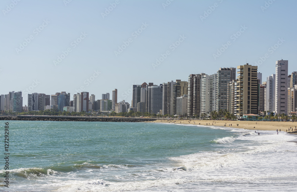 Praia de Iracema beach in Fortaleza, Ceara, Brazil.