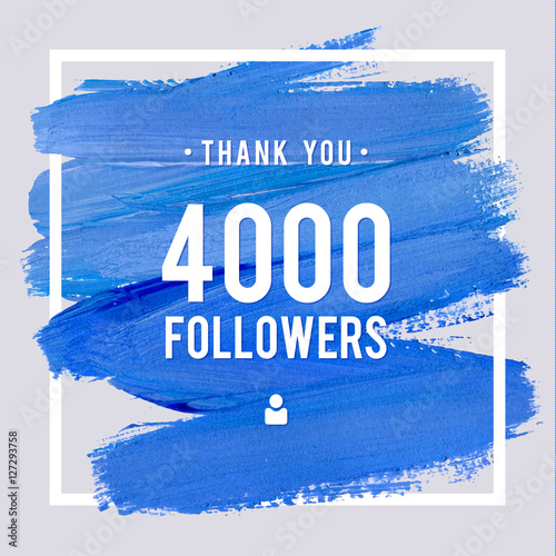 Vector thanks design template for network friends and followers. Thank you 4 K followers card. Image for Social Networks. Web user celebrates large number of subscribers or followers