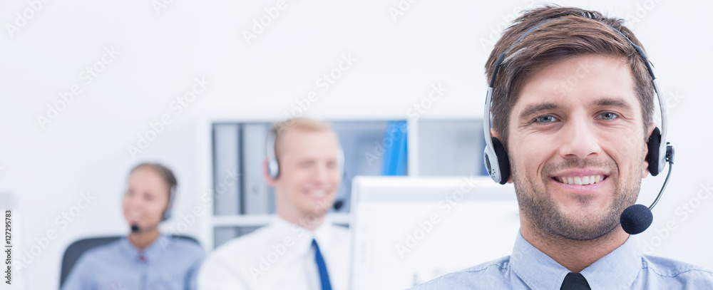 Fototapeta premium Telemarketing staff at work