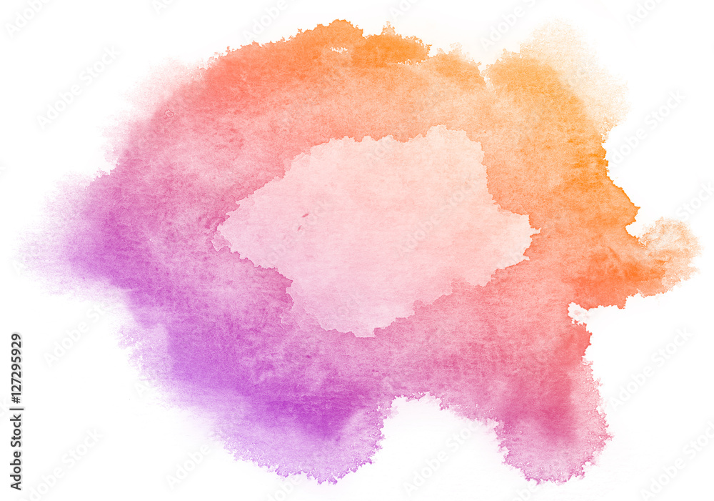 Abstract purple watercolor on white background.This is watercolor splash.It is drawn by hand. Abstract purple watercolor on white background.This is watercolor splash.It is drawn by hand.