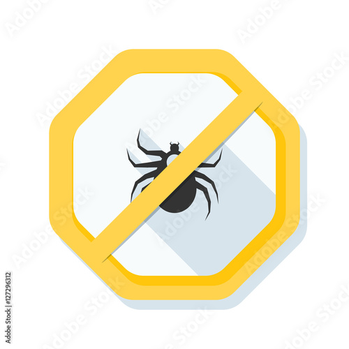 Ticks acarine free safety sign