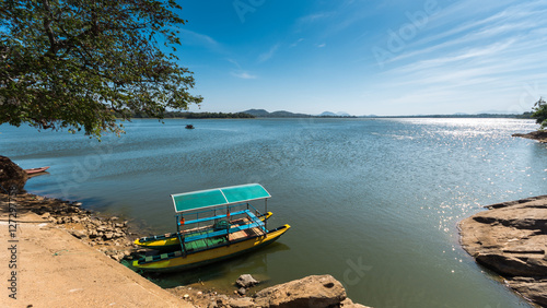 Sorabora Lake in the morning at Mahiyangana, Sri Lanka photo