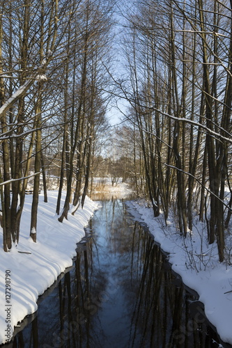 Winter river landscape