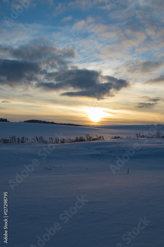 Beautiful winter dawn