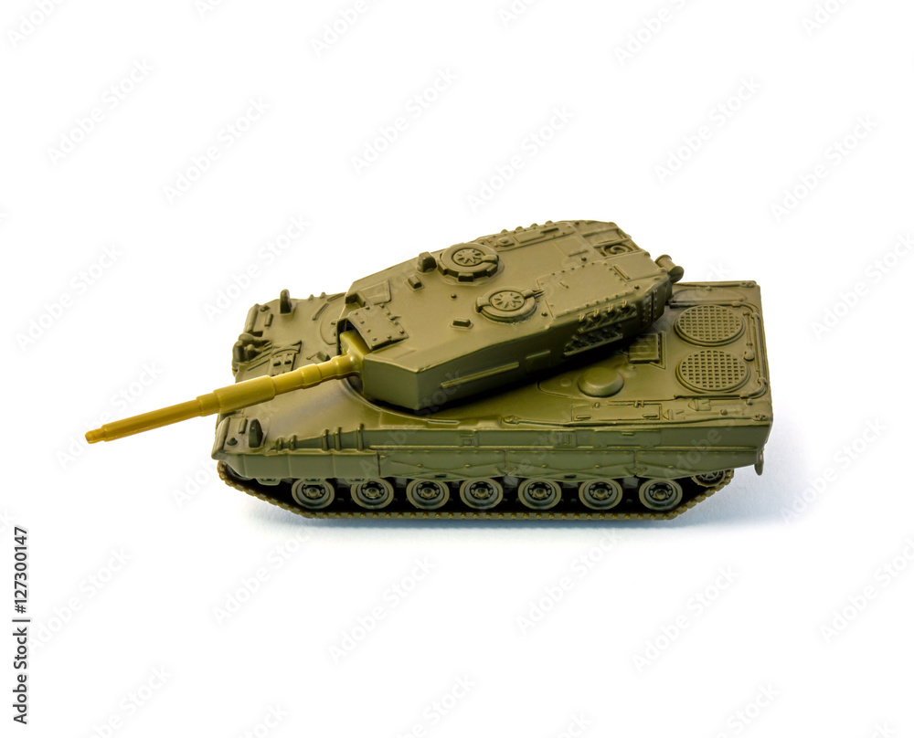Toy tank isolated on white background Toy tank isolated on white background