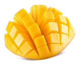 mango slices isolated on the white background