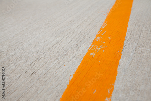 Asphalt road with pair of yellow line.