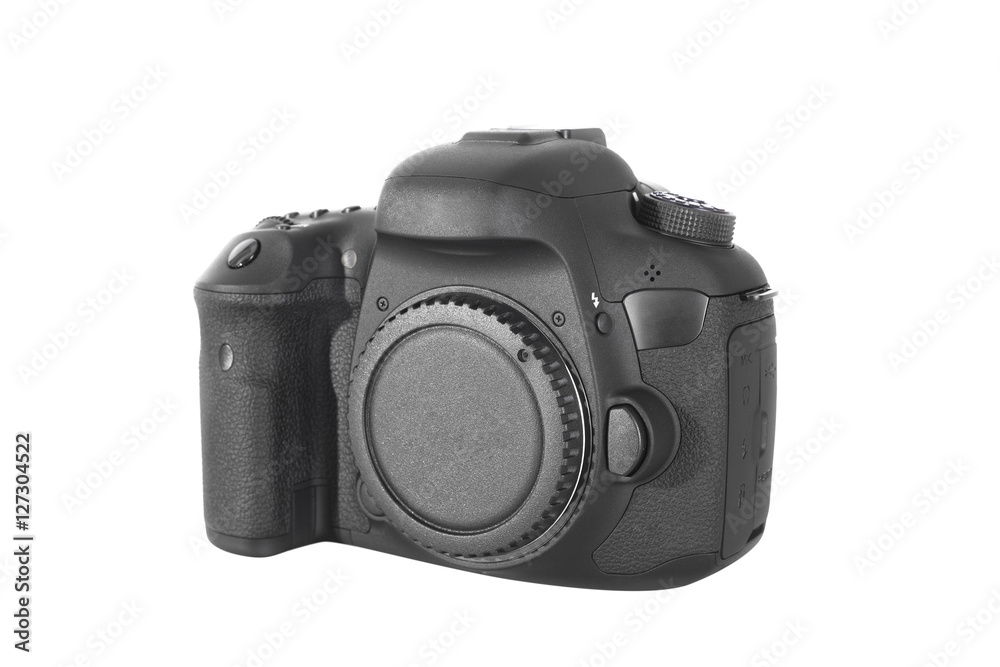 Isolated DSLR professional photo camera body Isolated DSLR professional photo camera body