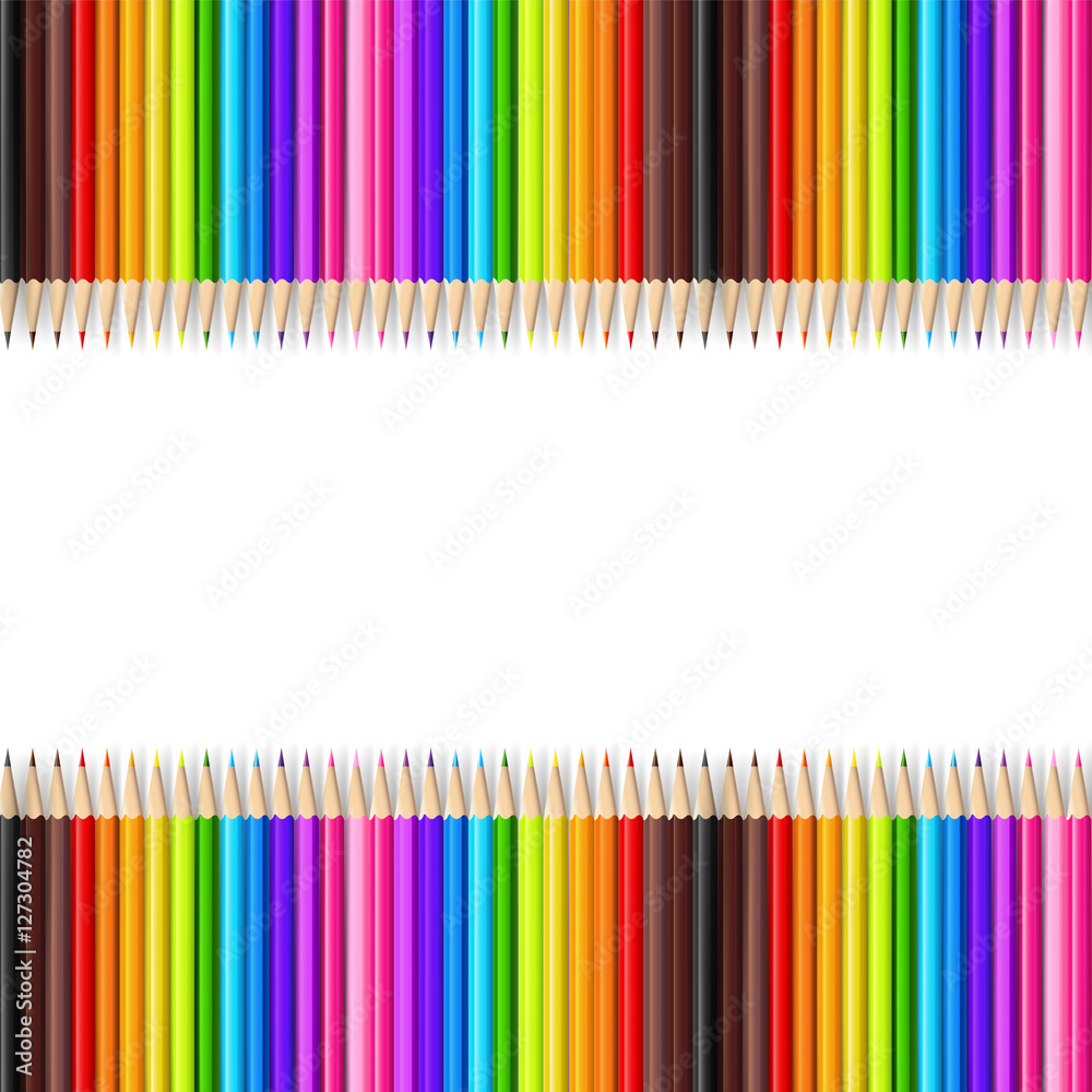 Obraz premium Abstract backgroud color pencil on white background with vector