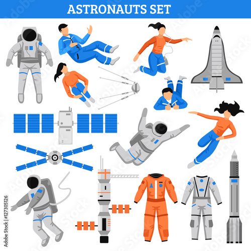 Fototapeta Naklejka Na Ścianę i Meble -  Colorful Space Set 
