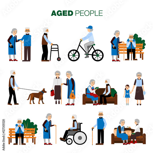 Old Age People Set