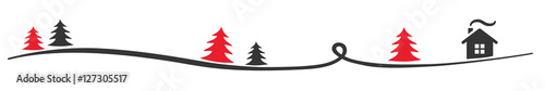 winterlandschaft baum haus