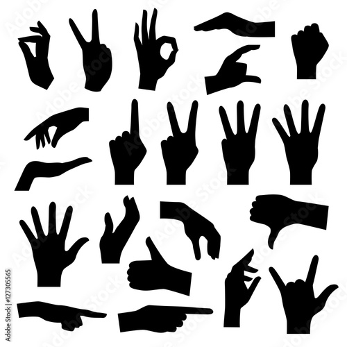Hand Silhouettes Set