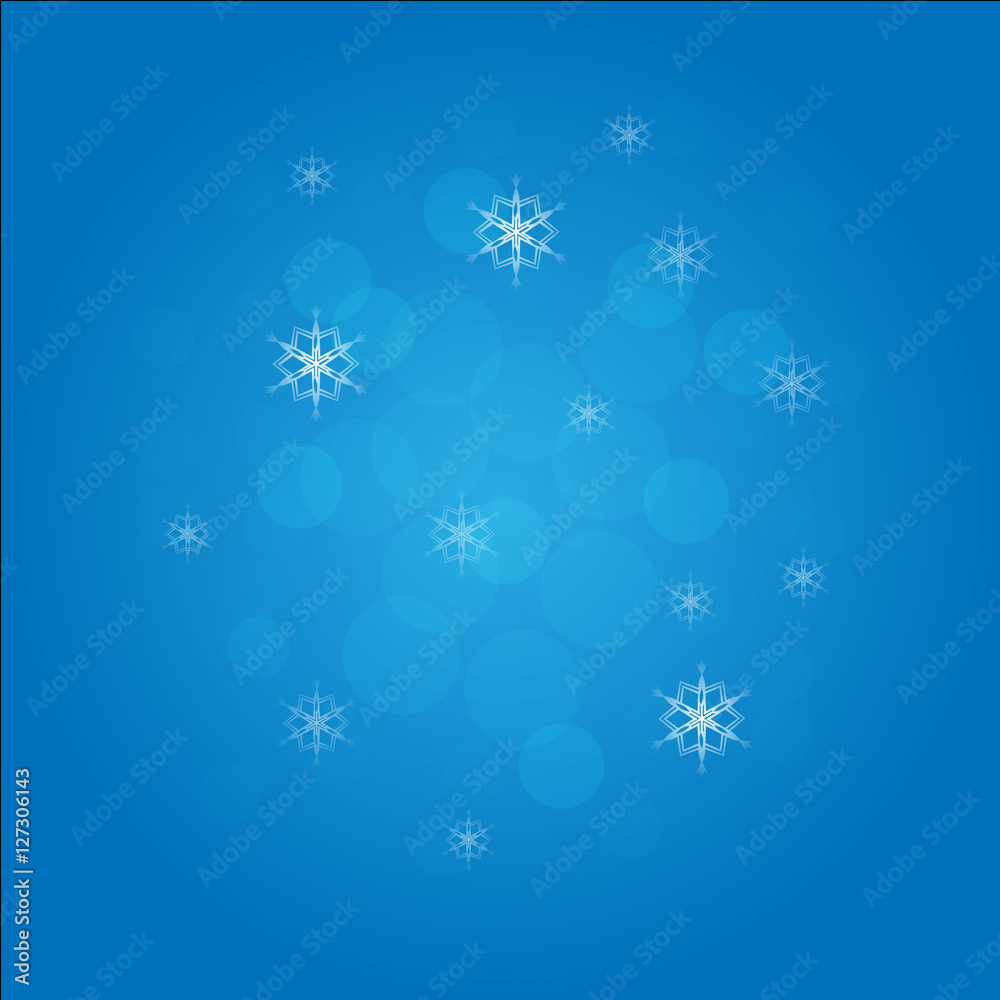 Snowflakes bokeh background