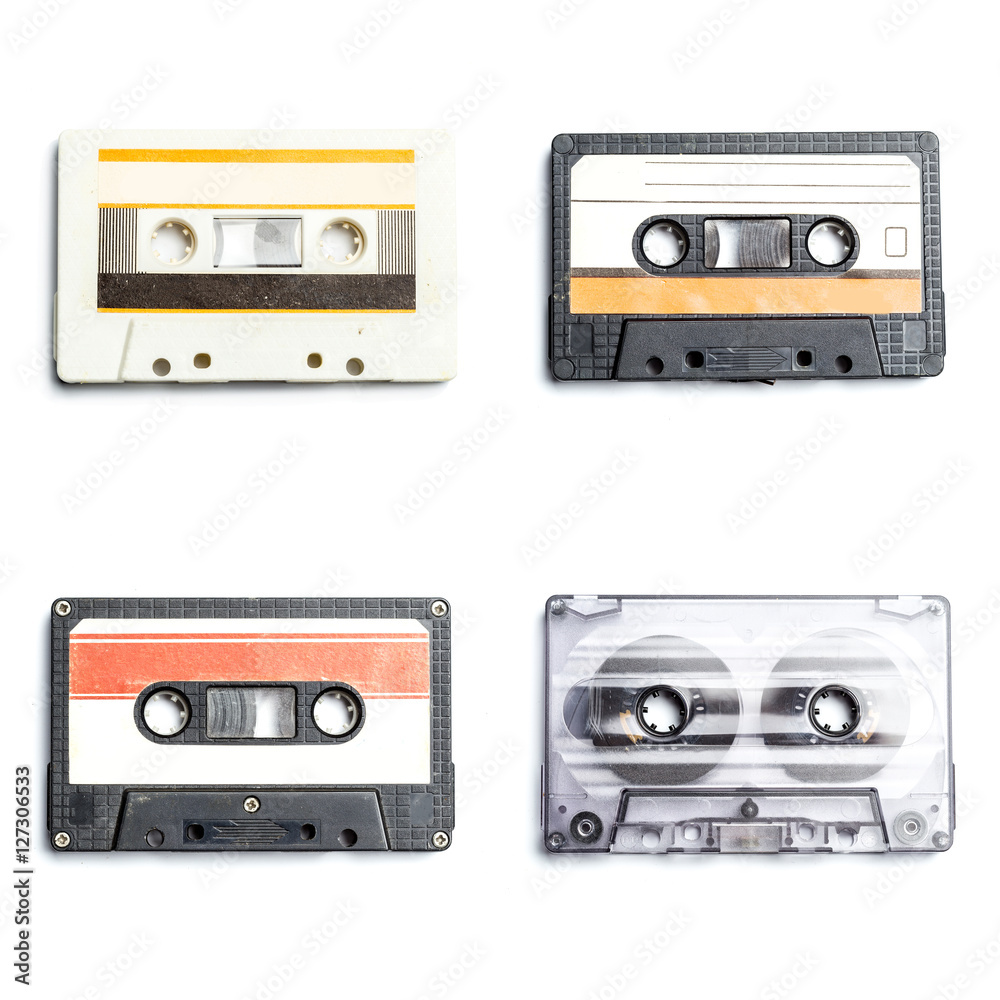 Fototapeta premium Collection of retro audio tapes