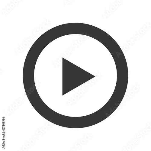Free Download play movie button flat icon vector illustration design - GFXLoad