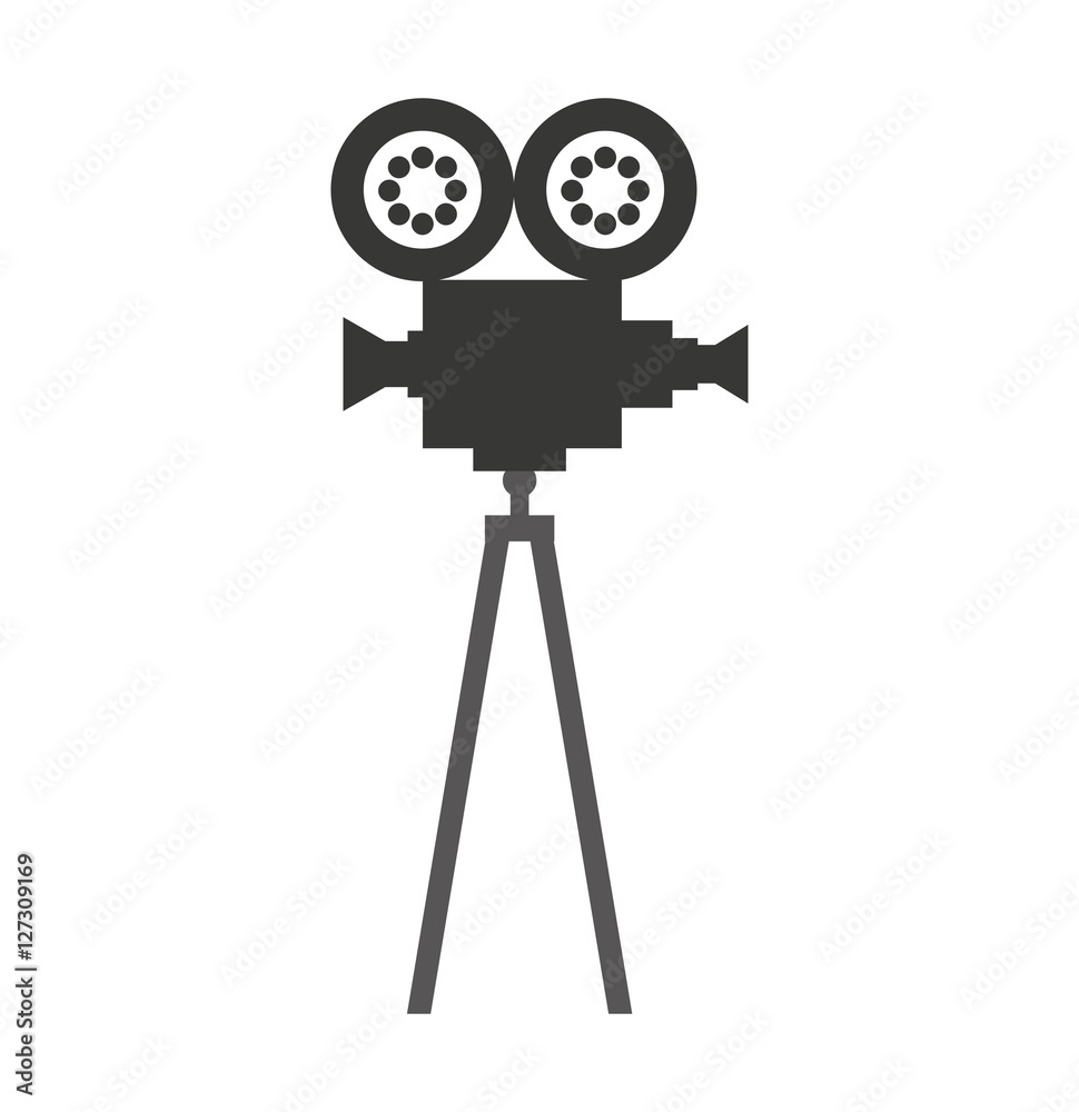 Obraz premium camera video film isolated icon vector illustration design